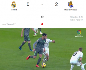 Liga Spanyol 2018/2019 Real Madrid Vs Real Sociedad 0-2